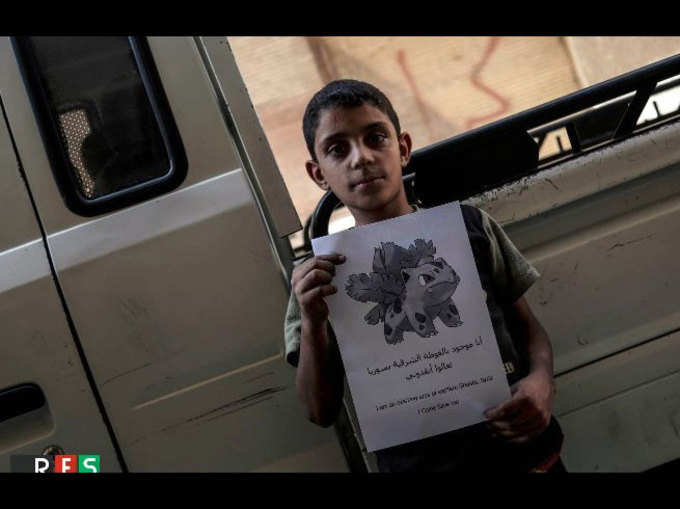 सीरिया के बेघर बच्चों को पोकेमॉन से उम्मीद