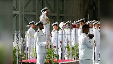 Navy chief Admiral Sunil Lanba receives guard of honour 