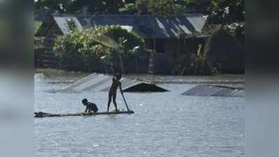 असम बाढ़: 207 जानवर मरे, 1.25 लाख लोग राहत शिविरों में