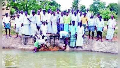 ಜಾಕ್‌ವೆಲ್‌ ಇಳಿಸಿ ರೈತರ ಆಕ್ರೋಶ