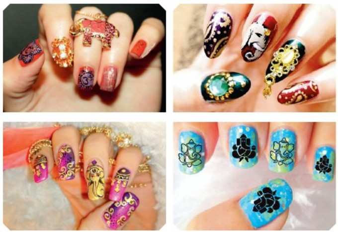 Ganesh Nail Art-1