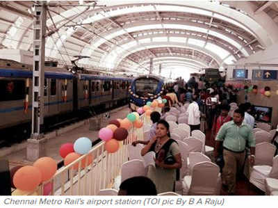 चेन्नै मेट्रो रेल के नए कॉरिडोर का उद्घाटन