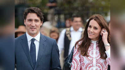 Canadian PM Justin Trudeau greets Duke and Duchess of Cambridge 