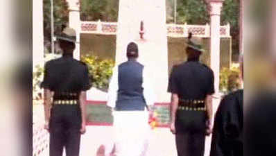 HM Rajnath Singh visits Kargil War Memorial 