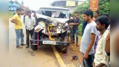 ಜೀಪ್‌ಗೆ ಮತ್ತೊಂದು ಜೀಪ್‌ ಡಿಕ್ಕಿ: ಮಹಿಳೆ ಗಂಭೀರ