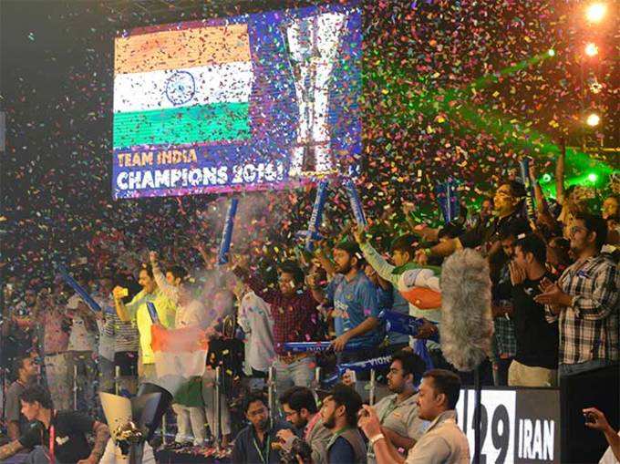 भारतीय टीम ने यूं मनाया कबड्डी वर्ल्ड कप जीत का जश्न