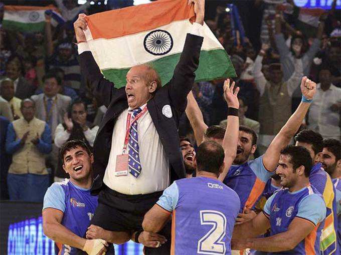 भारतीय टीम ने यूं मनाया कबड्डी वर्ल्ड कप जीत का जश्न
