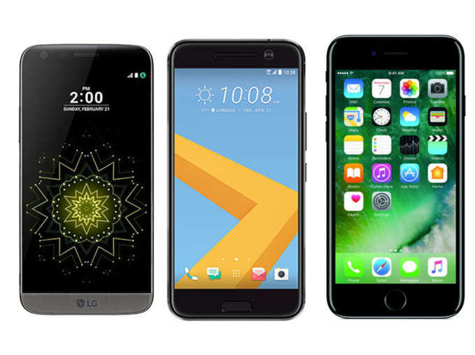 LG G5, HTC 10 और ऐपल iPhone 7