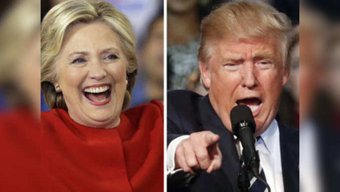 US polls: Trump and Clintons close fight in key states 