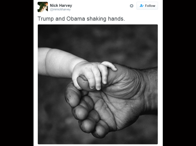 ट्रंप-ओबामा की मुलाकात पर खिलखिलाया ट्विटर