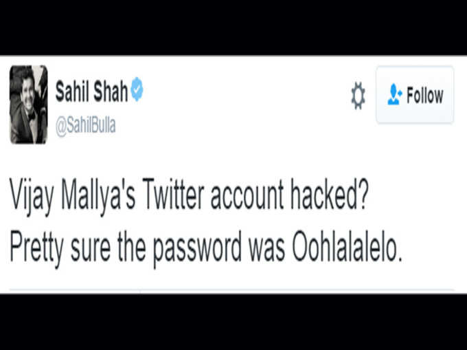 राहुल के बाद माल्या का ट्विटर अकाउंट हैक, लोग खुश