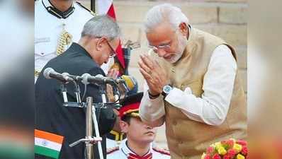प्रधानमंत्री मोदी ने राष्ट्रपति प्रणब मुखर्जी को दी जन्मदिन की बधाई