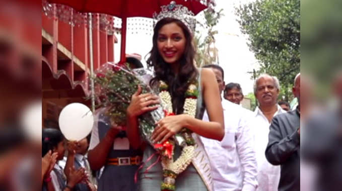 Srinidhi Shetty returns home winning Miss Supranational crown