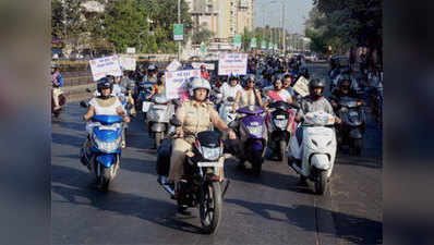 Women bikers spread road safety awareness in Navi Mumbai 