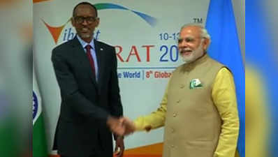 PM Modi meets Rwanda President on sidelines of Vibrant Gujarat Summit 