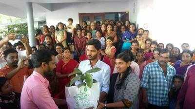 വൃക്ഷം നട്ട്, പുസ്തകം പ്രകാശനം ചെയ്ത് കല്ല്യാണം..