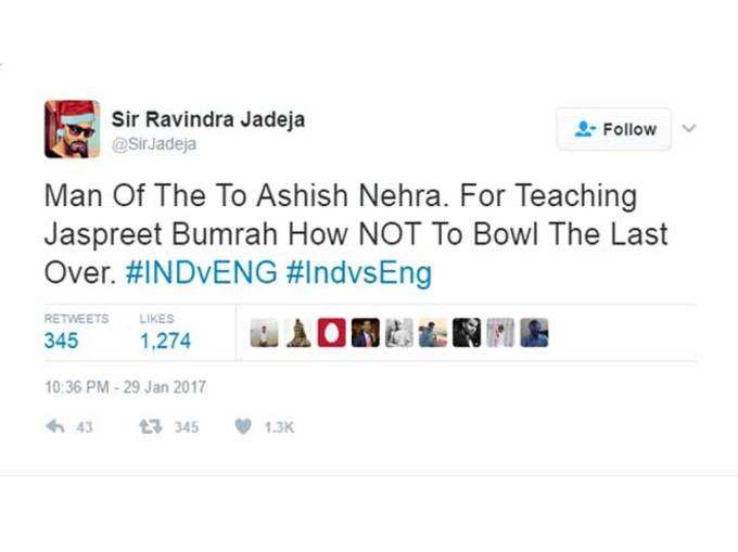 दूसरा टी20 जीता भारत, ट्विटर ने लिए मजे!