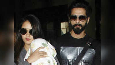 Protective Shahid spotted with wife Mira and daughter Misha! 