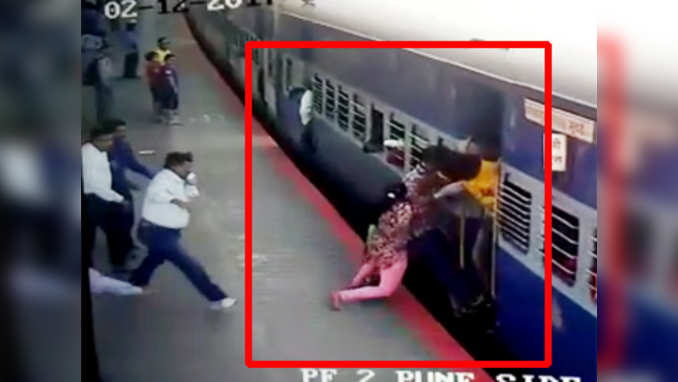 On cam: Girl saved from falling in gap between train and platform 