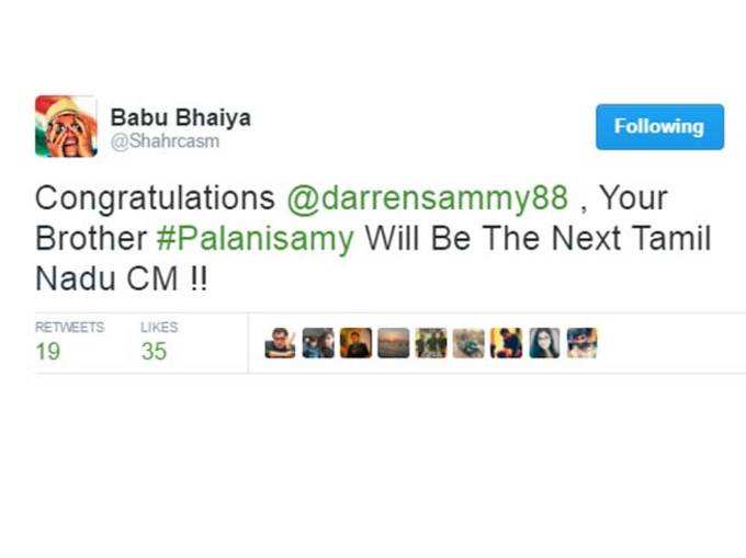 तमिलनाडु के नए CM बने ई.पलनिसामी, ट्विटर यूजर्स ने लिए मजे!
