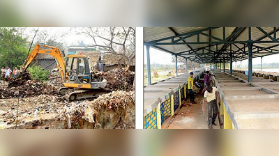 মেট্রোর পথ করতে নোনাডাঙায় সরছে পুরোনো ভিআইপি বাজার