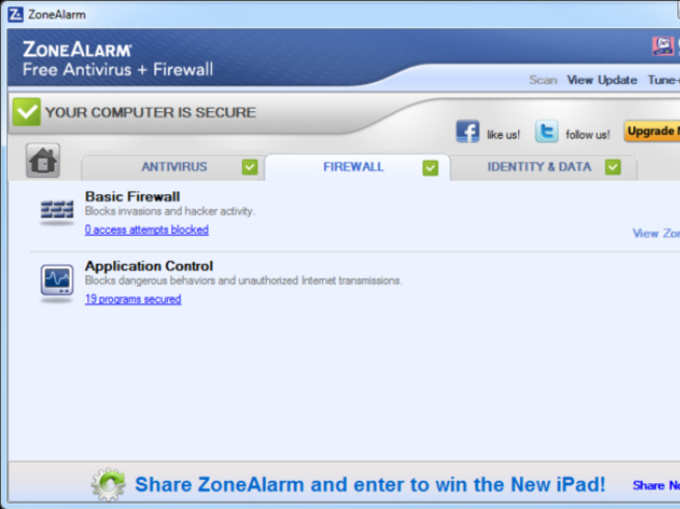 ZoneAlarm Free Antivirus + Firewall