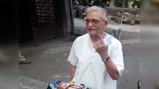 BMC polls: Renowned lyricist Gulzar casts his vote in Pali 