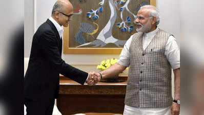 Microsoft CEO Satya Nadella calls on PM Modi 