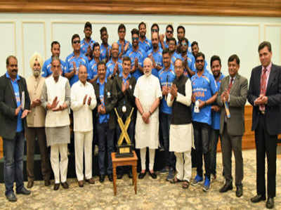 दृष्टिबाधित वर्ल्ड क्रिकेट चैंपियन टीम से मिले प्रधानमंत्री मोदी