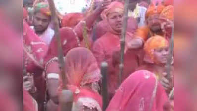 People flock to Barsana to play traditional Lathmar Holi 