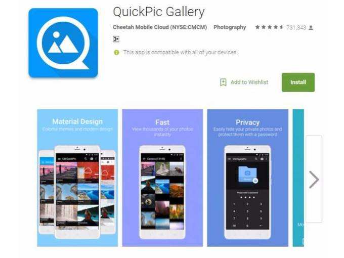 QuickPicgallery app