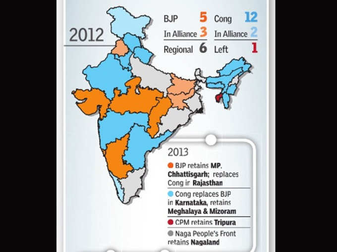 तेजी से फैल रहा है भगवा रंग, लगातार बढ़ रही है BJP