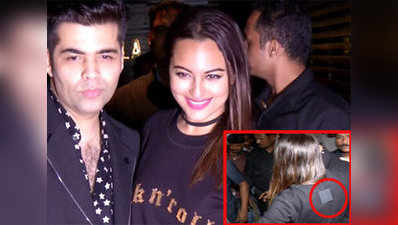 Sonakshi attends a Bollywood party with price tag on her dress 