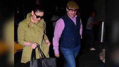 Kareena, Saif return from London vacation 