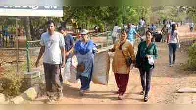 ಕೆರೆ ಆವರಣ ಸ್ವಚ್ಛಗೊಳಿಸಿದ ವಾಯುವಿಹಾರಿಗಳು