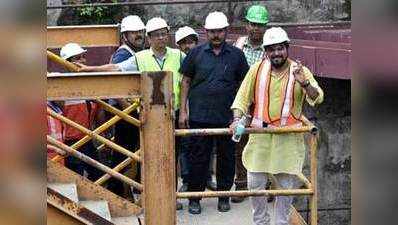 Watch: Union minister Babul Supriyo inspects under-river metro tunnel in Kolkata 