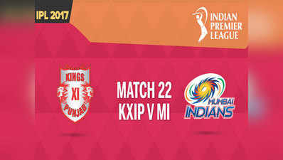 IPL लाइव स्कोर: किंग्स इलेवन पंजाब vs मुंबई इंडिंयंस