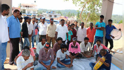 ಸೋಮವಾರಪೇಟೆಯಲ್ಲಿ ತಮಟೆ ಪ್ರತಿಭಟನೆ