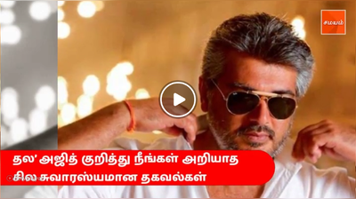 தல’ அஜித் குறித்து நீங்கள் அறியாத சில சுவாரஸ்யமான தகவல்கள் - வீடியோ