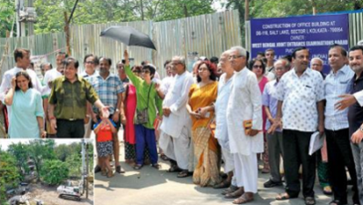 বহুতল ঠেকাতে পথে প্রবীণরা, নবীনরা ঘরে