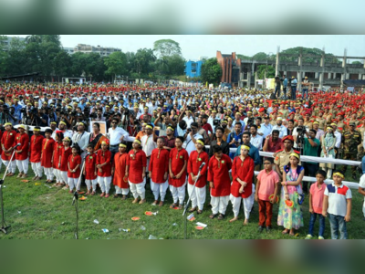 লাখো কণ্ঠে নজির গড়ে বিদ্রোহীর শপথ