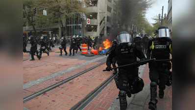 Violence erupts during May Day protests in Portland 