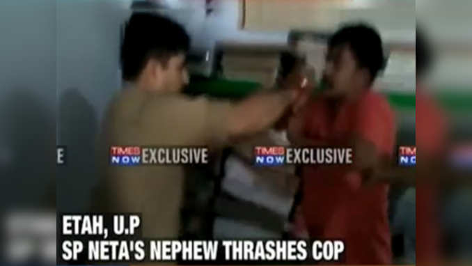 On cam: SP leader’s nephew thrashes cop 