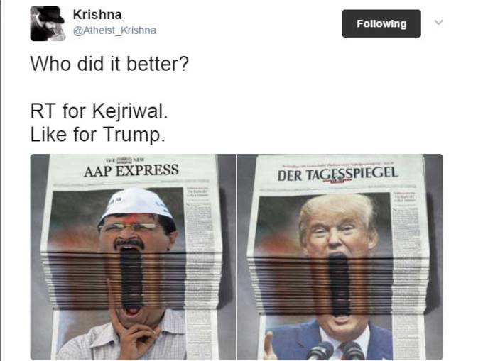 ट्रंप और केजरीवाल...