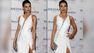 Amy Jackson’s Cannes 2017 outings, plays it cool in a white Versace gown 