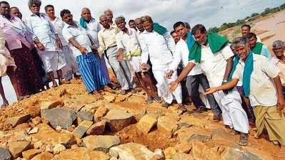 ನೇಜಂತಿ ಕೆರೆ ಕಾಮಗಾರಿ ಕಳಪೆ: ರೈತ ಸಂಘ ಆರೋಪ