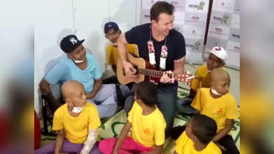 Former Australian cricketer Brett Lee spends time with cancer-afflicted kids in Mumbai 