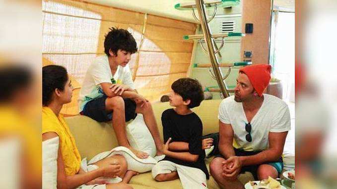 Hrithik looks like ‘deer in headlights’ as sons engage in mind-boggling conversation 