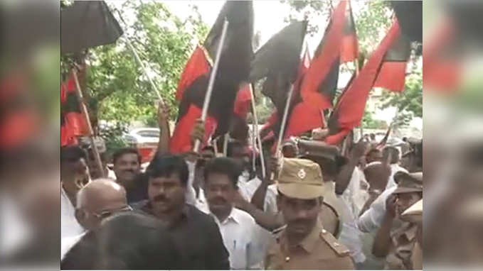 MDMK supporters hold protest at Malaysian Consulate after Vaiko denied entry in Kuala Lumpur 