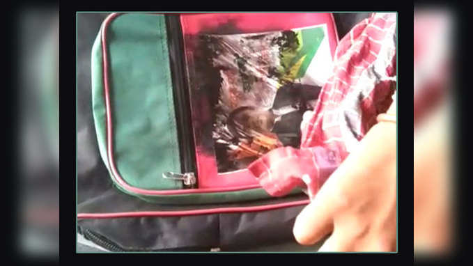 School bags distributed in Gujarat with Akhilesh Yadav’s face hidden in them 